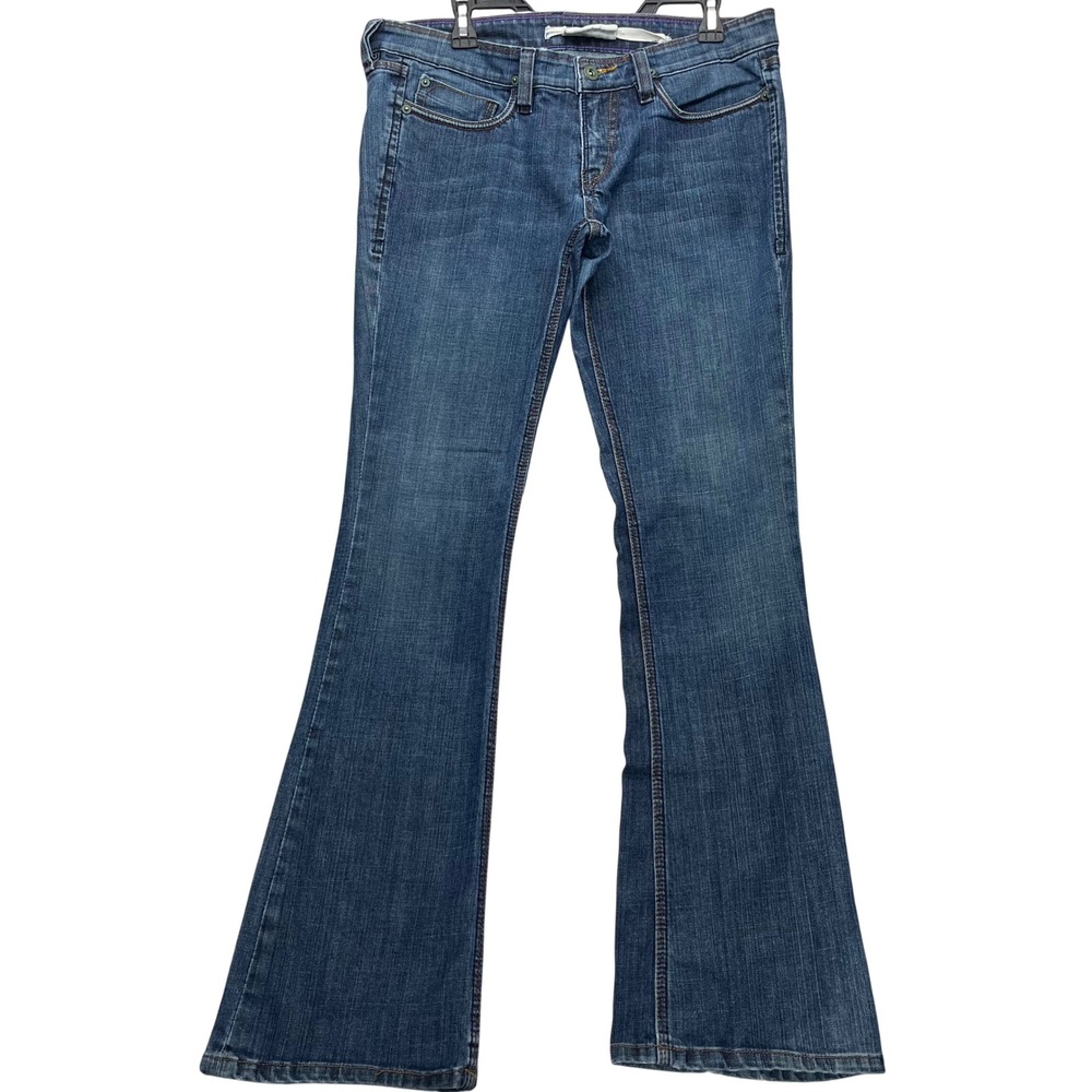 Silence + Noise Flare Jeans Womens 30 Blue Cotton Blend Stretch Low Rise Denim